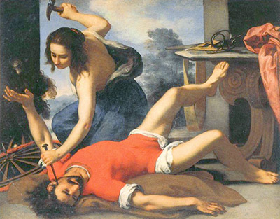 Jael nails Sisera (Judges 4:21).