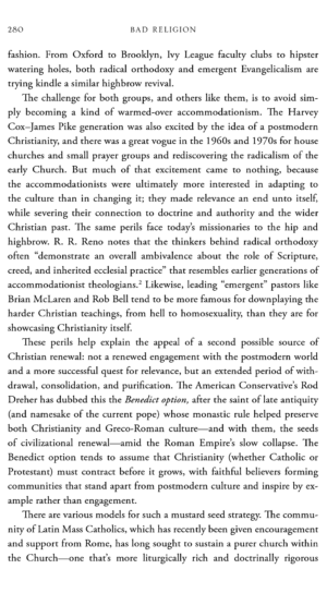 Bad Religion: How We Became a Nation of Heretics, page 280